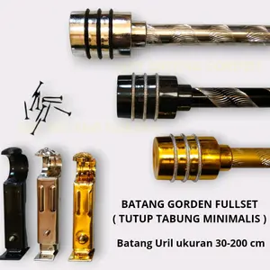 BATANG GORDEN FULLSET TUTUP MOTIF TABUNG.GORDEN JENDELA  TIRAI INDOR
