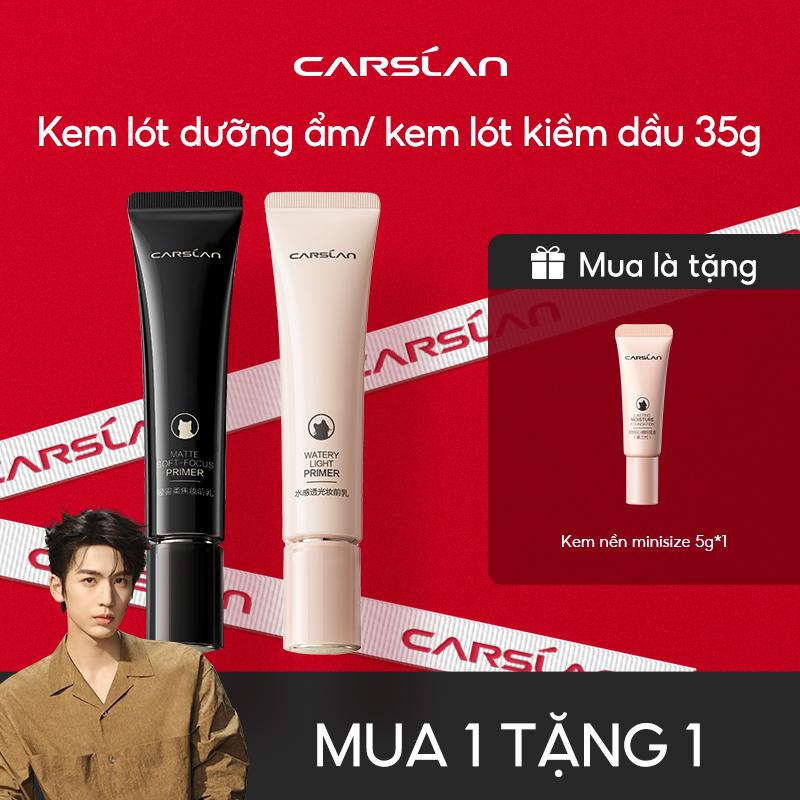 Kem lót dưỡng ẩm/ kem lót kiềm dầu,Kiểm soát dầu kép mới lạ Mỏng mát không cảm giác bóng dầu 35g+[Free gift] Kem nền minisize 5g*1