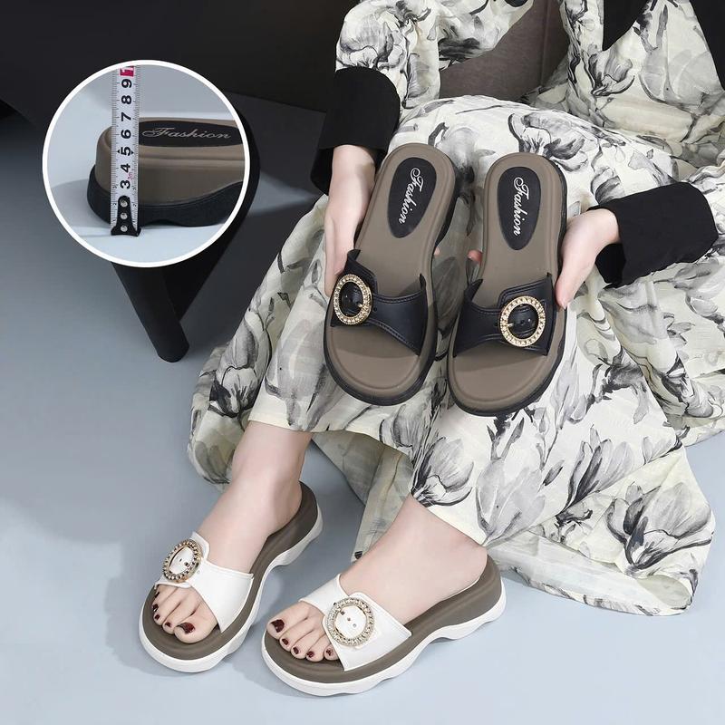 MẪU MỚI HOT 2025--- DÉP LÊ NỮ KHUY ĐÁ TRÒN, đế 5P sóng nước siêu mầm chân, êm chân sang chân cho các nàng 2