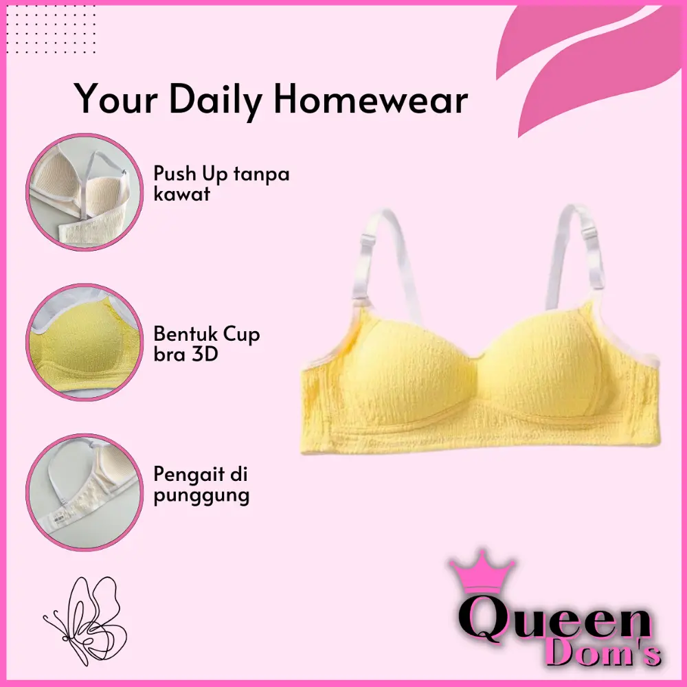 BRA PUSH UP Bra Tanpa Kawat Anti Kendur Untuk Wanita Import 9019