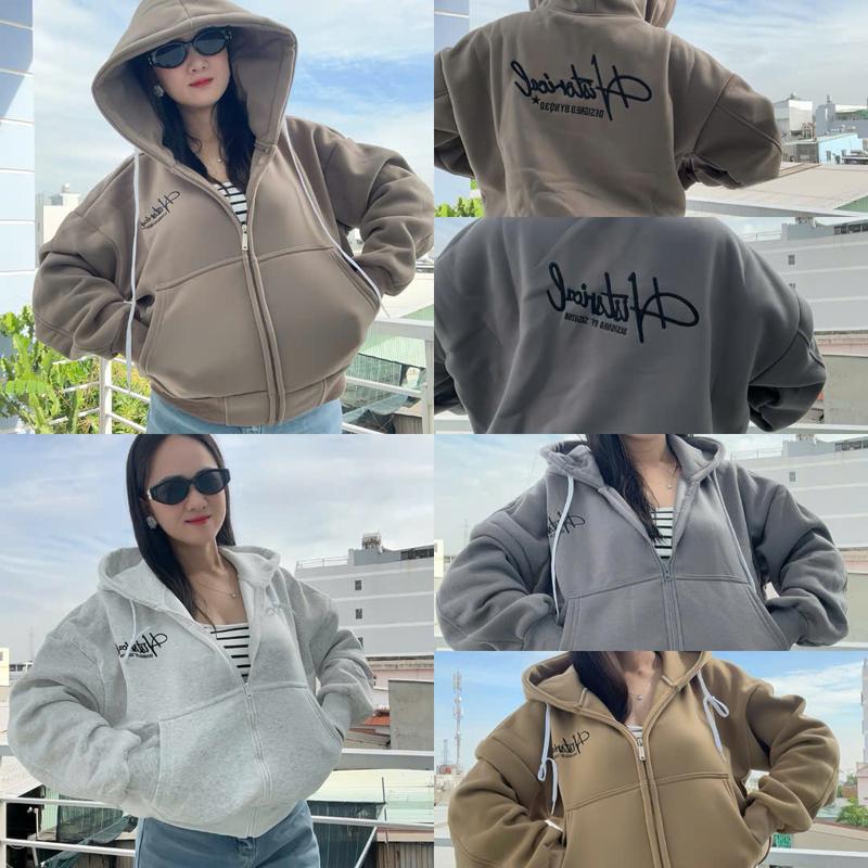  Áo Khoác Nỉ Bông Fom Rộng Chất Vải Dày Vừa Có 2Túi Trong 2 Túi Ngoài Nón To Giữ Ấm Tốt Hơn Phù Hợp 40 Đến 75 Ký 