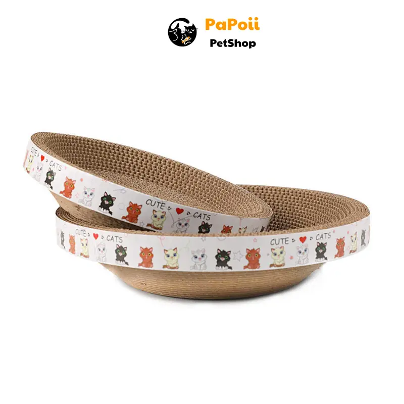 Bàn Cào Móng Cho Mèo Hình Tròn, Ổ Cào Móng Cho Mèo Đường Kính 30cm/40cm 5