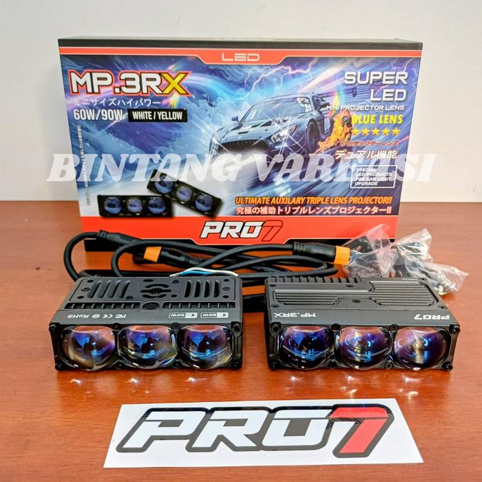 Jual PRO7 MP3RX MINI PROJIE 3 MATA BLUE LENS pro 7 mp.3rx - PUTIH ...