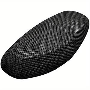 Almohadilla y cubierta de asiento para motocicleta y bicicleta eléctrica, protector de malla 3D, tapetes antideslizantes, cubiertas de asiento para scooter, almohadilla y cubierta de malla