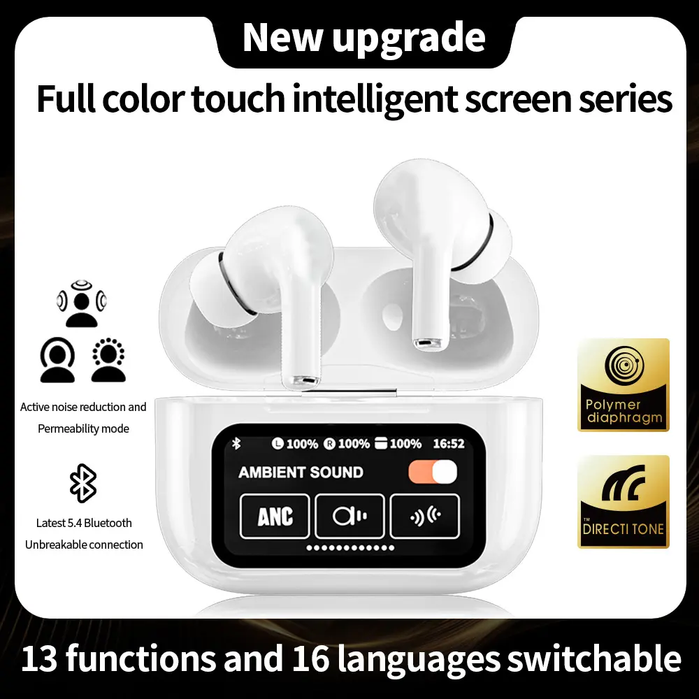 Tai Nghe Bluetooth Không Dây, Thiết Kế Phổ Biến A9pro, Tuổi Thọ Pin Dài, Khử Tiếng Ồn ANC Trong Tai, Thích Hợp Cho Mọi Thiết Bị Nhét Tai Nghe Nhạc Earphone