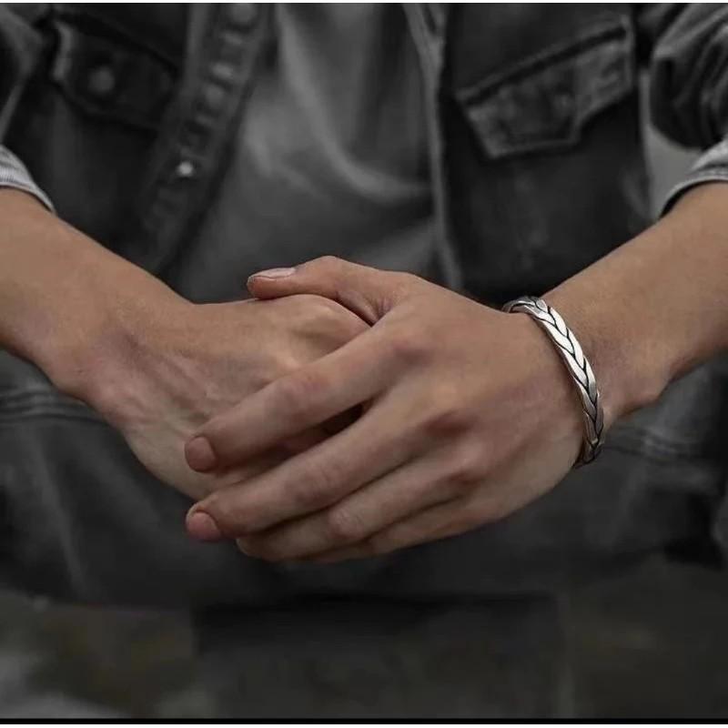 GELANG RANTAI BAJA TITANIUM PRIA MODEL PLAT C ANTI KARAT Bracelets