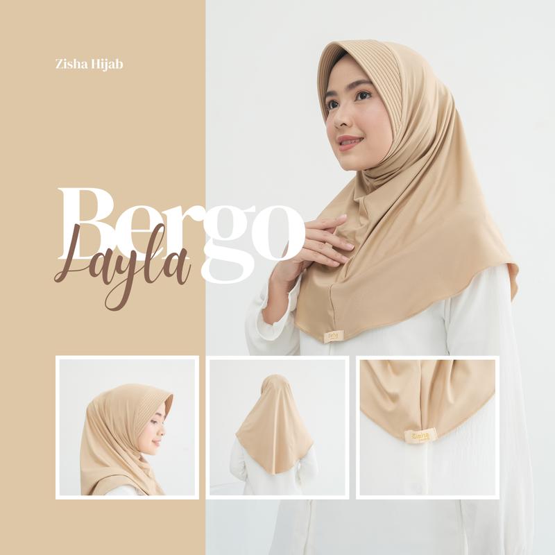 Zisha Hijab Bergo Layla Sport Semua Warna Size L Bahan Spandeks Livia Super Instan Kerudung Muslim Nyaman & Praktis 7