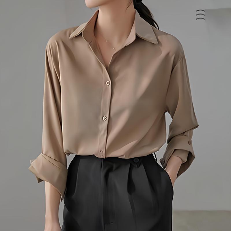 Kemeja Polos Basic Style Korean Cantik Kekinian Matt Shakila Twill Nyaman By Azka Collection 7