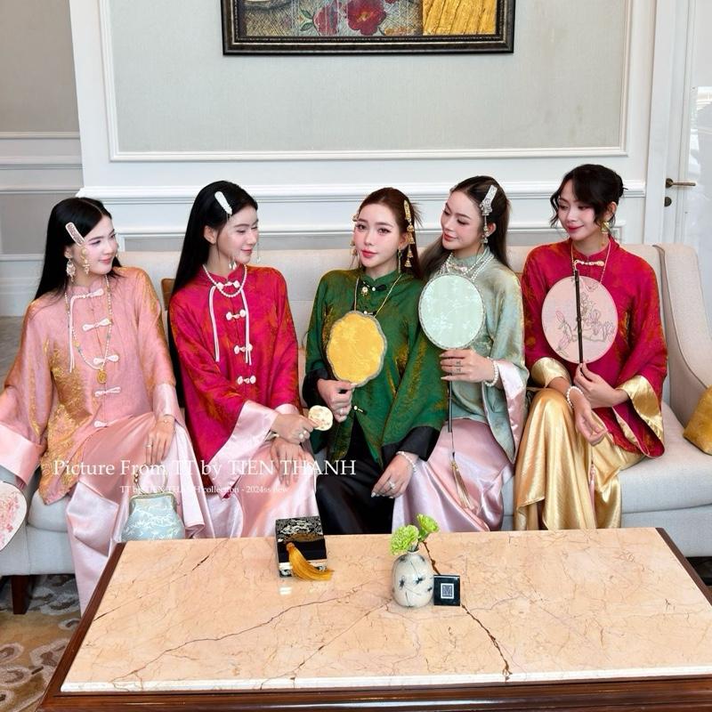 PHÁP PHỤC "PHONG HOA THIỀN" từ TT by TIENTHANH - Chân váy đuôi cá áo đơn giản - Màu XANH TRẦM BÍCH HỒNG TÍM- Chất liệu gấm Tơ Tằm - lụa Hàn Châu - Kích thước S M L - Nữ Women