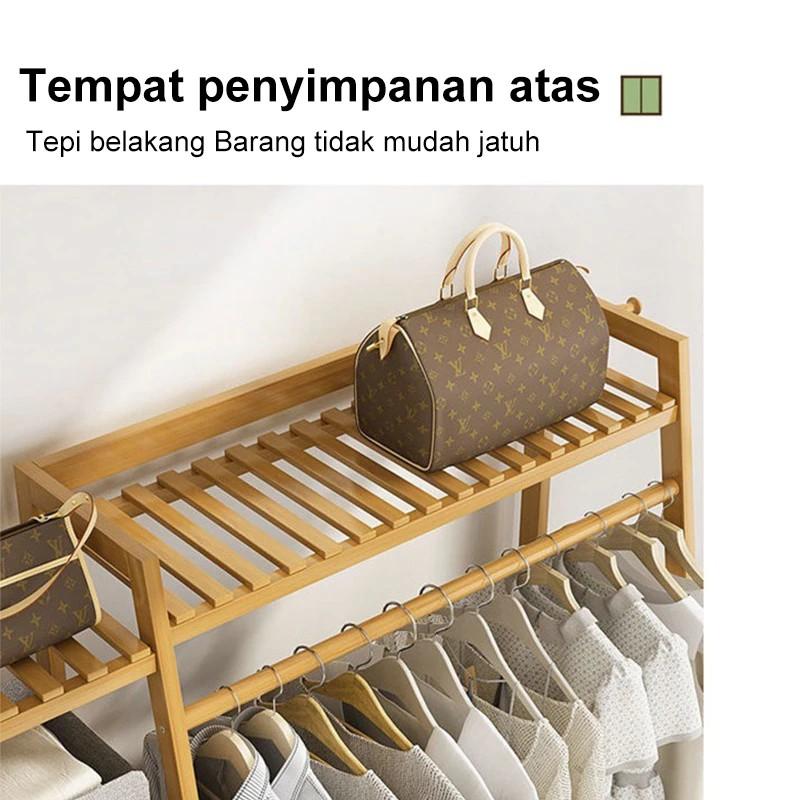 E-TIFE Rak Gantungan Baju / Rak Baju / Rak Pakaian / Gantungan Baju Berdiri / Rak Baju Celana / Rak Susun 2