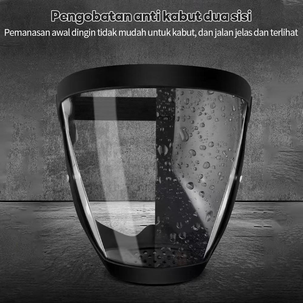 Pelindung Wajah Pelindung Wajah Penuh Masker Keselamatan Transparan Dengan Filter Tahan Percikan Minyak Penutup Kepala Anti-kabut Kacamata Pelindung Kerja Pelindung Wajah Pelindung Wajah Akrilik Topeng untuk bersepeda di luar ruangan Outdoor