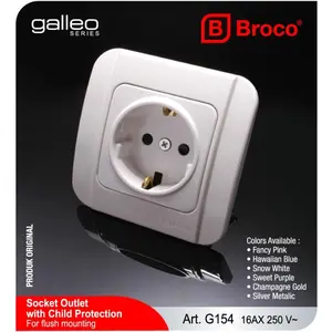 STOP KONTAK BROCO GALLEO CP DENGAN PENGAMAN INBOW STOPKONTAK G154