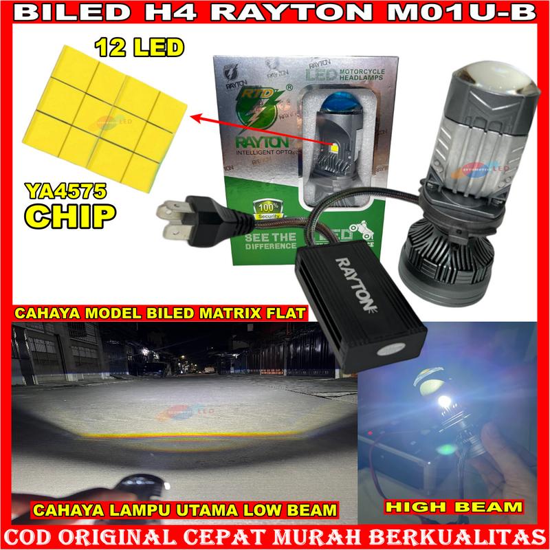 Product Introduction of RAYTON - ORIGINAL  MINI LED PROJECTOR H4 M01U RTD RAYTON BLUELENS MOBIL MOTOR HEADLIGHT HEADLAMP BILED MATRIX 30