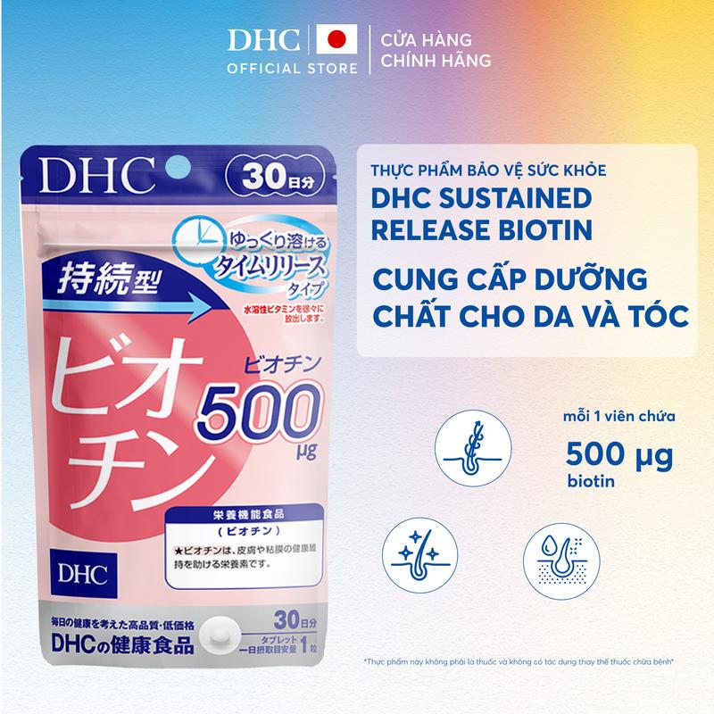   DEAL SHOCK - ĐQ  TPBVSK DHC Sustained Release Biotin dạng viên uống hỗ trợ bổ sung Biotin - DHC Nhật Bản chính hãng - Gói 30 Ngày  30 viên  và gói 60 Ngày  60 viên  