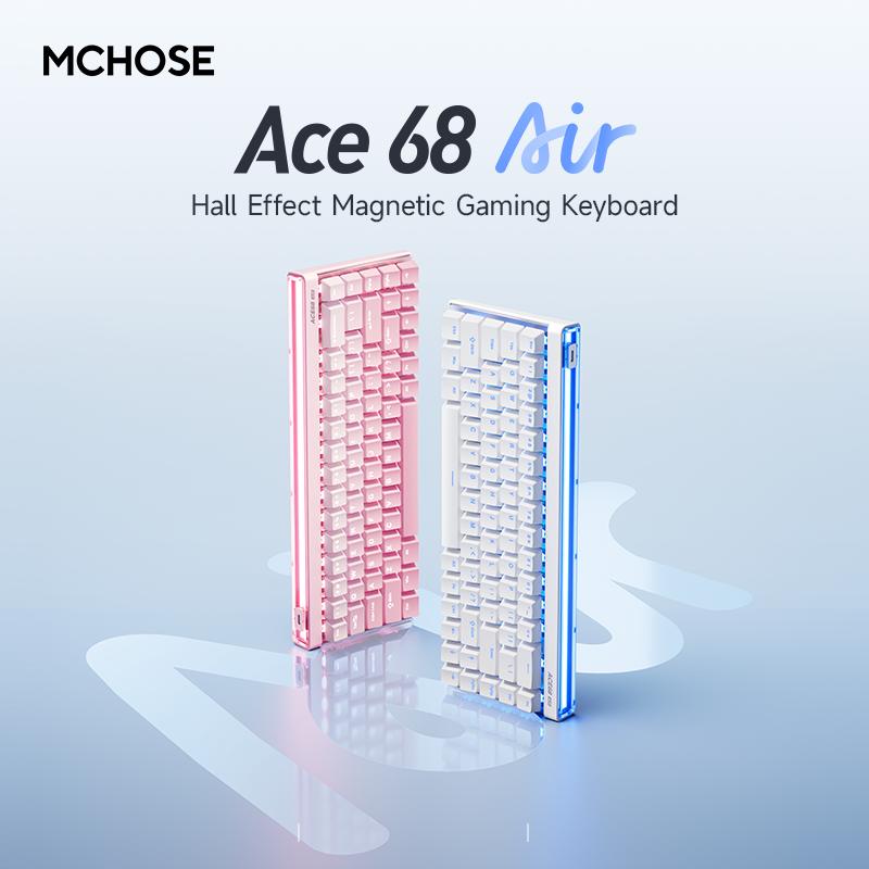 Bàn phím kích hoạt nhanh không khí MCHOSE Công tắc từ tính Kết nối có dây Đèn nền LED RGB Cài đặt RT và SOCD Độ chính xác 0,005mm Bàn phím chơi game từ tính hiệu ứng Hall có thể chuyển đổi nóng