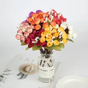 MAWAR ARTIFICIAL MINI ROSE 21 DAN 15 KUNTUM BUNGA IMPORT PREMIUM BUNGA HIAS DEKORASI BUKET
