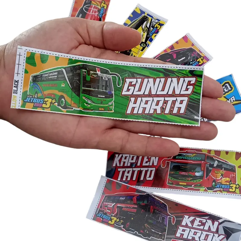15pcs Stiker Strobo Mata | Stiker Mata Miniatur Bus Tololet Basuri | Stiker Bus Jetbus| Stiker Logo e-sport 3