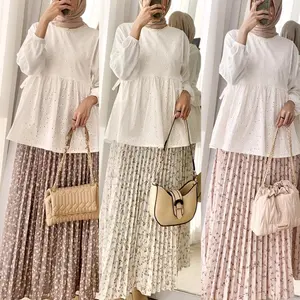 ROK PLISKET MOTIF KOREAN STYLE HYGET PREMIUM Panjang 90 cm Lingkar Pinggang 60-110 cm Bahan Tahan Lama & Nyaman untuk Wanita Bawahan Muslim