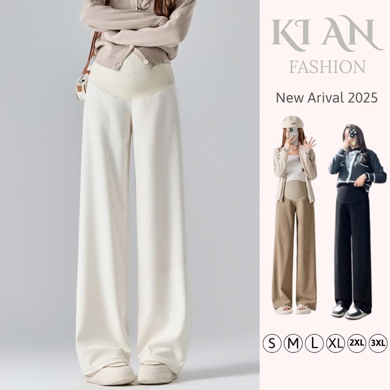  Quần bầu NHUNG TĂM KIAN dáng xuông QB119 dày dặn ấm áp quần bầu mùa đông tăm nhung dáng ống rộng bầu mặc thỏa mái che mọi khuyết điểm chân to chân nhỏ Váy Bầu Đầm Bầu 