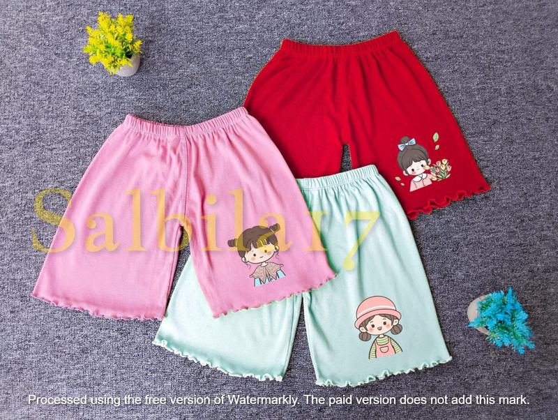 Paket 5 Pcs Celana Pendek Curly Karakter Kartun Anak Usia 1-8 Tahun Pakaian Bawahan Anak Perempuan 2