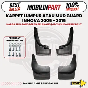 Karpet Lumpur Atau Mud Guard Innova 2005 - 2015 Plus Baut