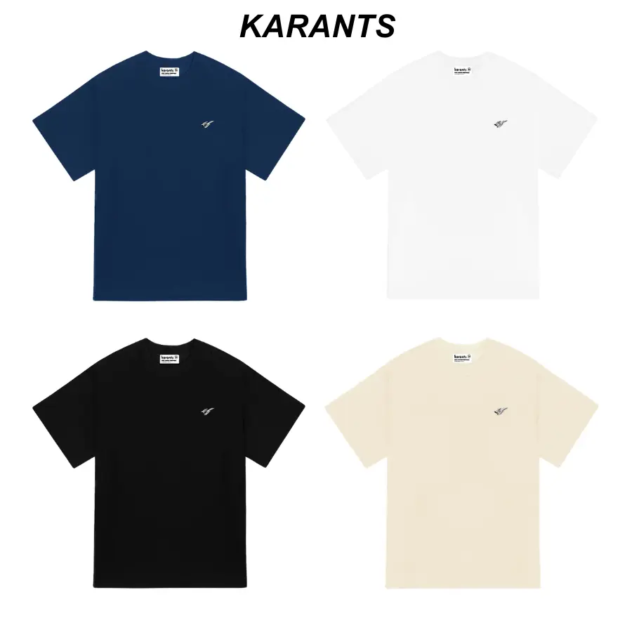Karants Áo Thun Oversize Vải Cotton 2 Chiều Gắn Thanh Kim Loại Trơn Nam Nữ Unisex - KR212 - 1