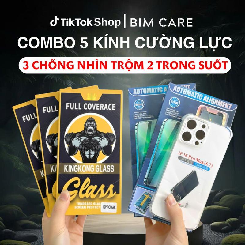   MUA 3 TẶNG 2 KÍNH 1 ỐP  Mua COMBO 3 Kính cường lực KK Glass chống nhìn trộm HỘP VÀNG  có khung trợ dán TẶNG  2 kính SIÊU TRONG SUỐT hộp xanh TẶNG 1 ốp trong chống sốc 30K - BIMCARE03 Kem 