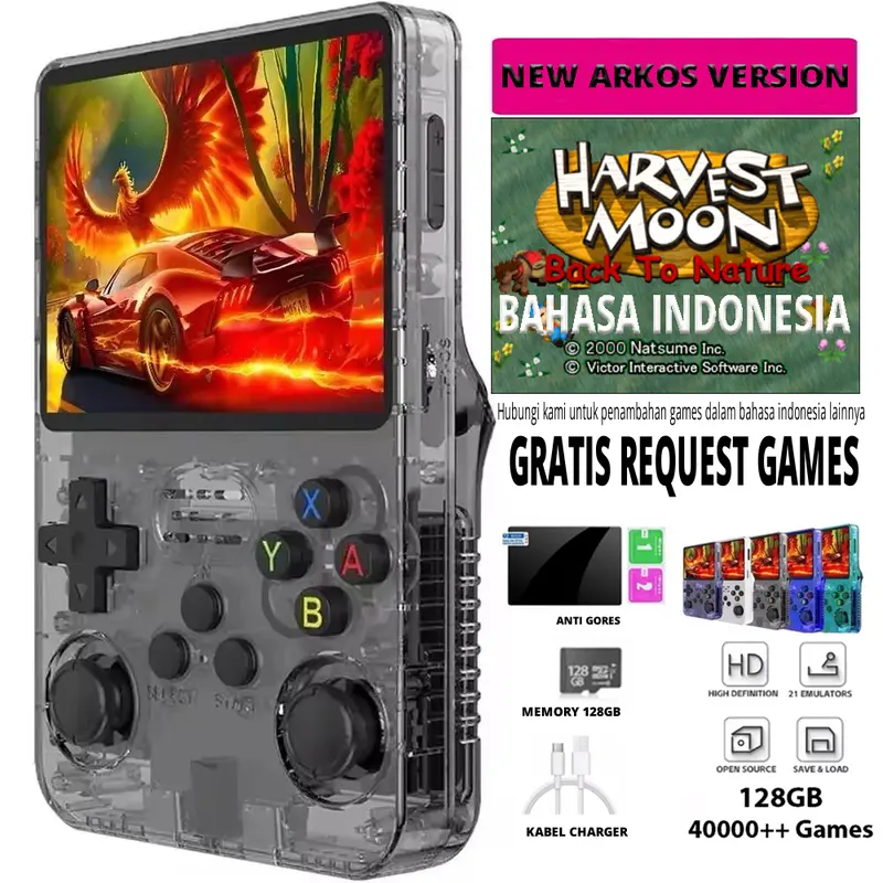 Retro handheld R36S multi console | Game Retro R36S 128GB - TikTok Shop
