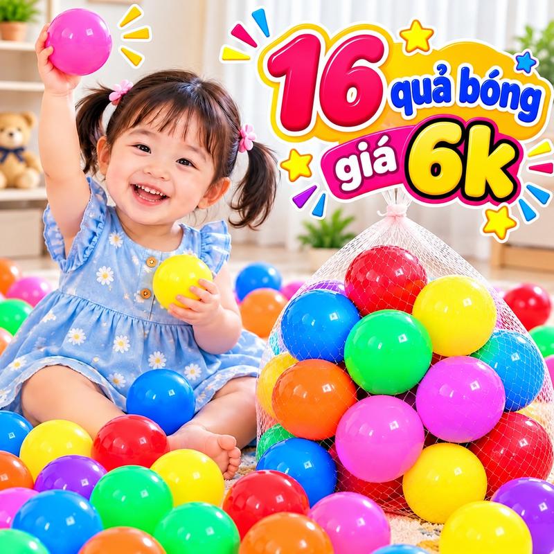 6k/16 QUẢ BÓNG mềm cho bé VUI CHƠI