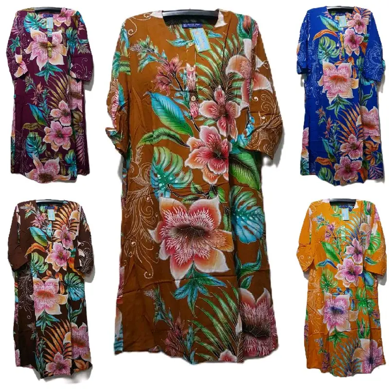 DASTER BATIK KODE 19 KENCANA UNGU LABEL BIRU 3