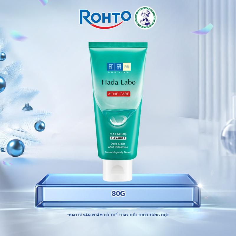  Kem rửa mặt cho da mụn nhạy cảm Hada Labo Acne Care Calming Cleanser 80g 