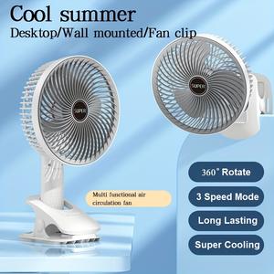 Portable Mini Fan Strong Wind 4 in 1 Clip Fan Rechargeable Handle Fan Clip Fan Desktop Fan Kipas Tangan Kipas Mini