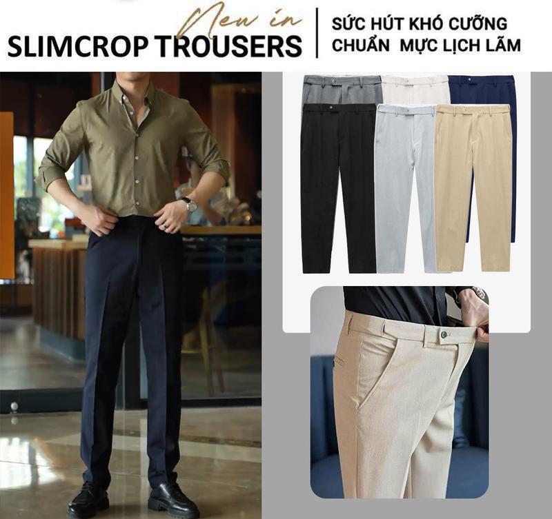 Quần Âu Phi Vi Hàng Cao Cấp May Đẹp, Kỹ, Chuẩn Xuất Ngoại, chất vải 79 Chống Nhăn mềm mịn, co dãn nhẹ Nam Menswear Pants Có Túi