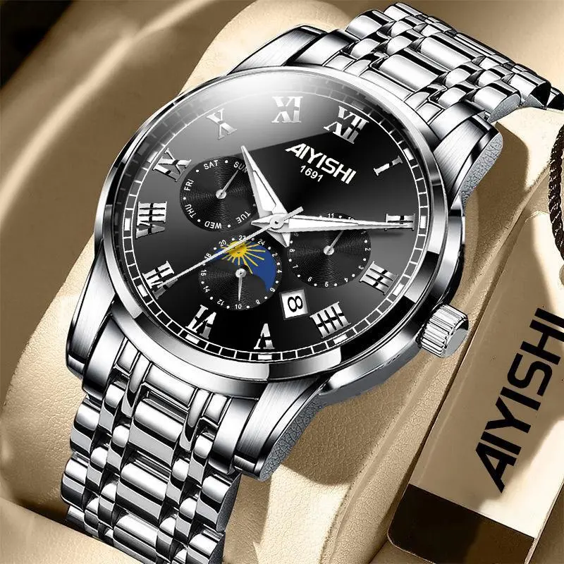 Perak dan Hitam【Edisi terbatas baja tahan karat】