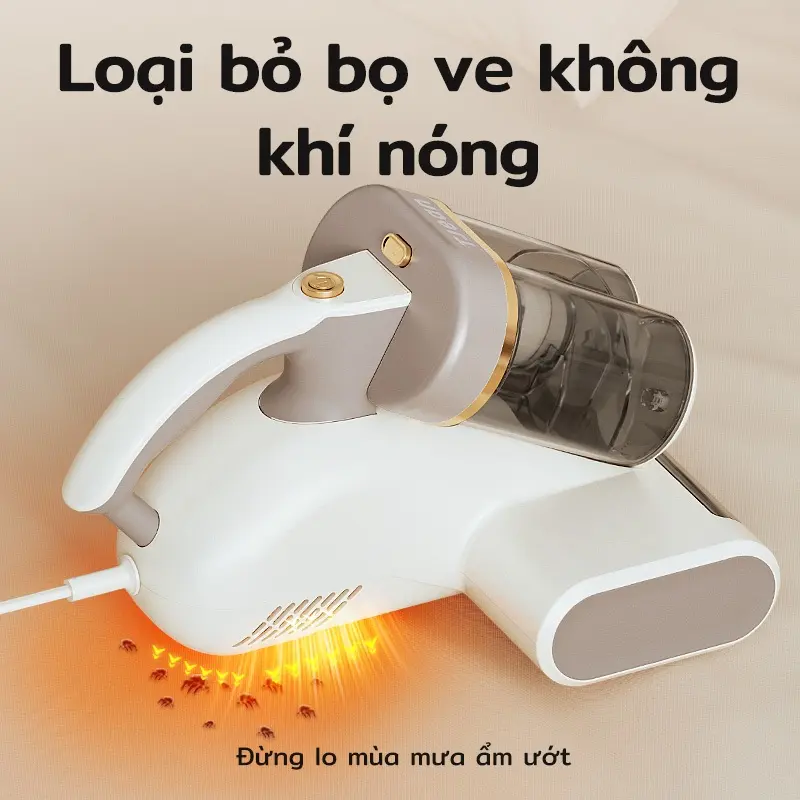 Máy hút bụi cầm tay TJean cho giường nệm – Lực hút 18Kpa, UV diệt khuẩn, hộp bụi kép 5