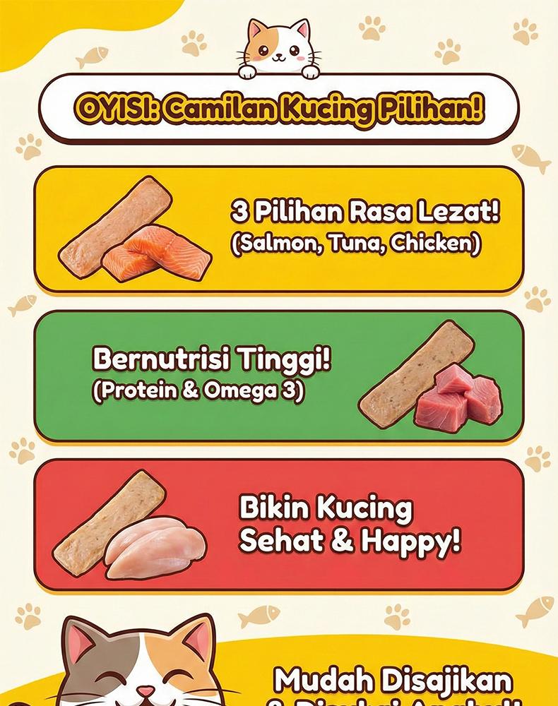 10pcs/20pcs/50pcs/100pcs Makanan Kucing Basah/Wetfood Cemilan Stik/Pet Strip Kucing-3