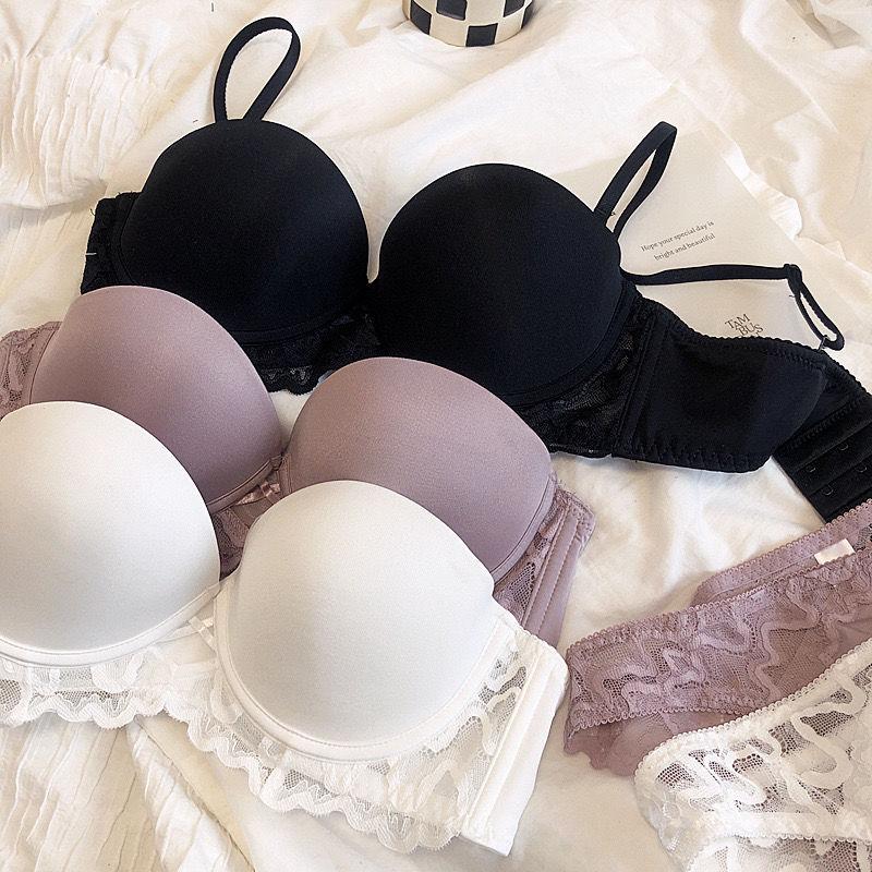 Product Introduction of Áo Ngực Nâng Ngực, Cơ Bản, Không Đường May, Nửa Cúp, Có Gọng, Ren, Bộ Đồ Lót 7