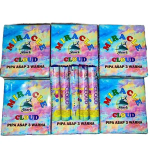 Miracle Cloud Shark Pipa Asap 3 Warna 1 Pack Isi 5pcs Warna Unik Mengeluarkan Asap 3 Warna Sekaligus Ideal untuk Acara Santai dan Pesta