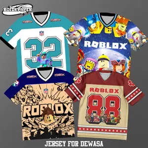 Roblox NFL Jersey Dewasa Edisi One Piece Series Laki-laki Perempuan DryFit Full Printing Sublime Roblox 32 & 88