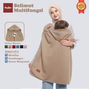RooBee - Blanket On The Go Selimut Bayi Clip On Penutup Menyusui 3in1 Diamond Knit Polos Premium