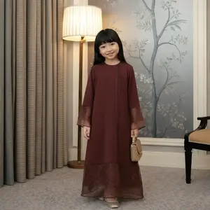 DRESS ANAK PEREMPUAN TERBARU 2026 4 VARIAN WARNA BAHAN ANTI UV KOMBINASI BRUKAN PREMIUM TULLE ORGANZA MEWAH