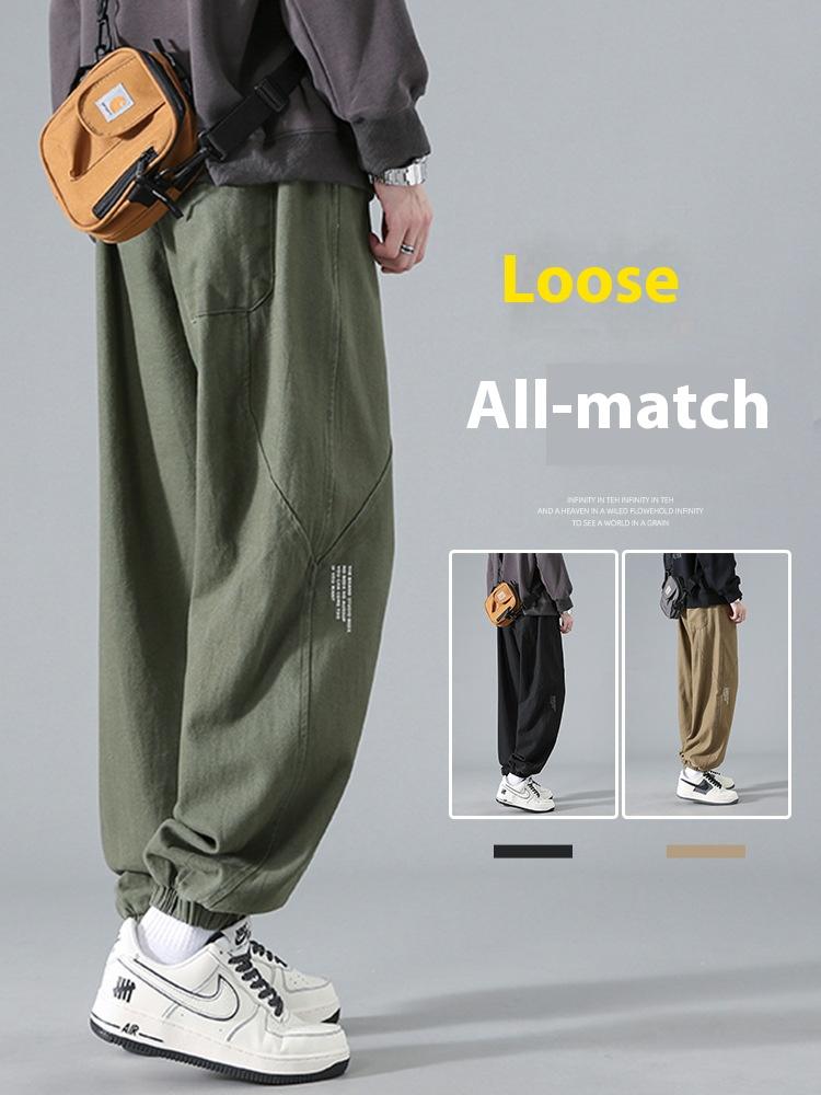 Product Introduction of Quần lao động nam kiểu Mỹ bó chân quần cotton thể thao nam phong trào nam quần dài giải trí hàng ngày giới hạn 50% phúc lợi 12