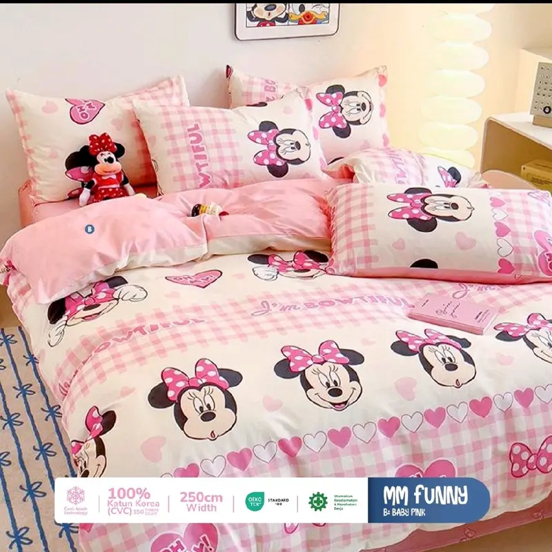 Bedcover Set Motif Terbaru Katun Star Anak Ukrn 160x200 - 200x200 0