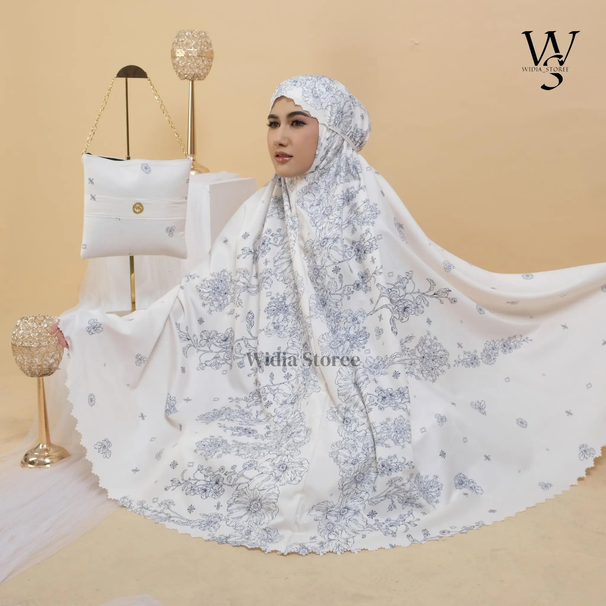 Mukena Dewasa Terbaru 2in1 Katun Motif Printing Premium Traveling