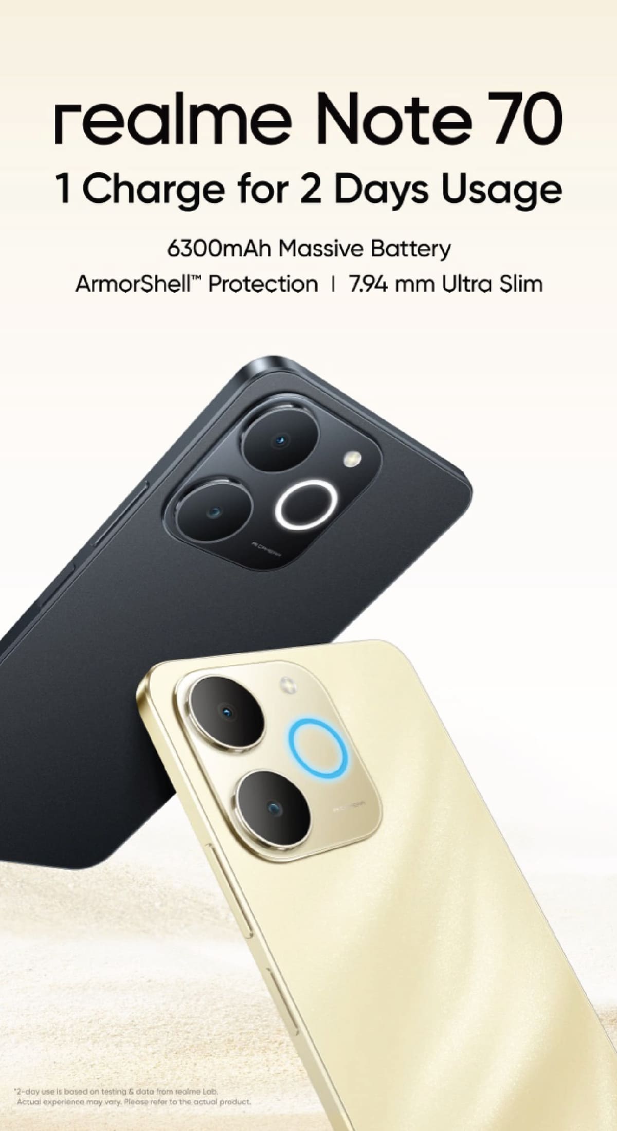 [LIVE EXCLUSIVE] realme Note 70 4GB+8GB*|128GB | Titan Battery 6300mAh | Shock Resistance Military Grade | Ultra Slim Design