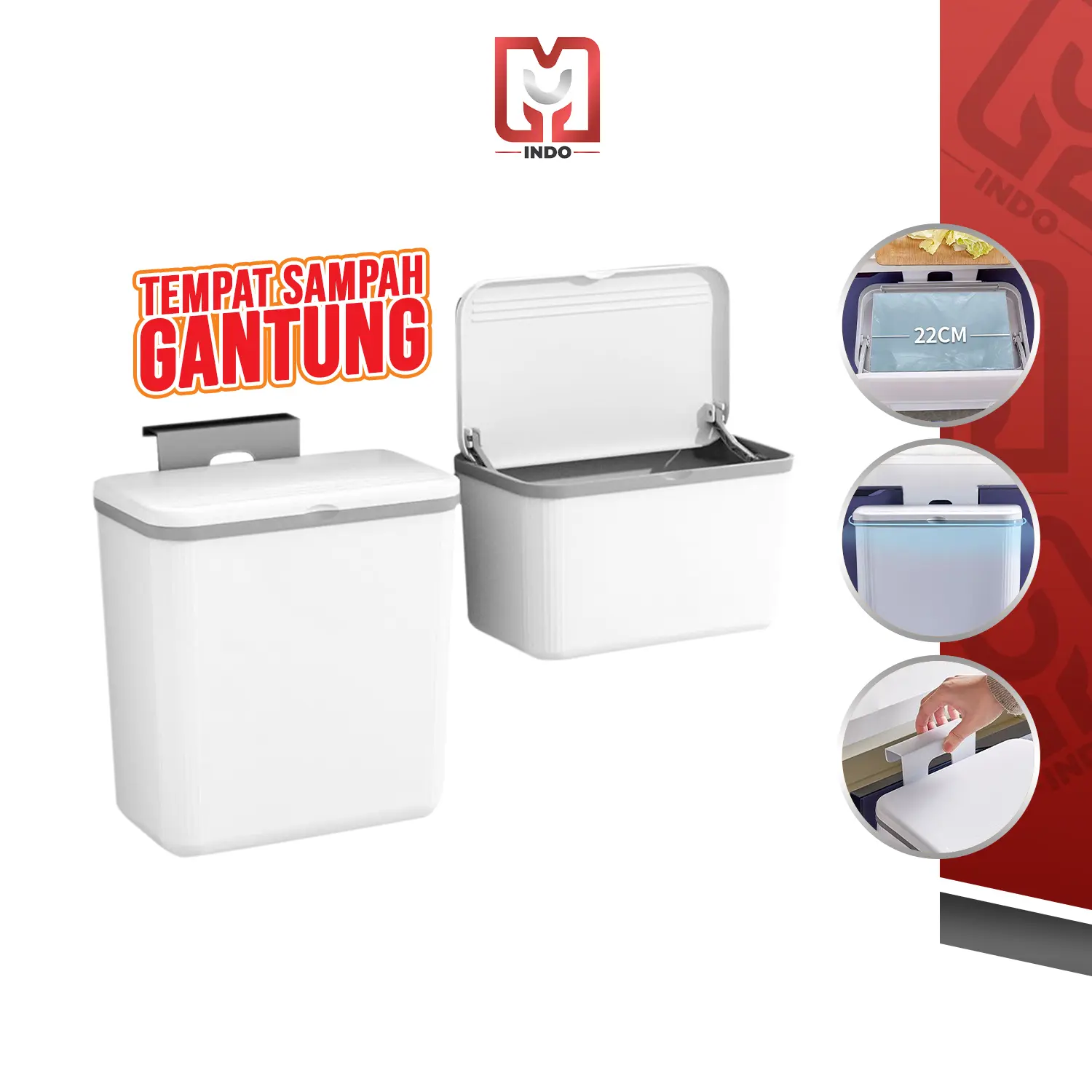 TT MUI Tempat Sampah Gantung/Tempel Multifungsi E104-E105 Tong Sampah Dapur Toilet / Trash Bin