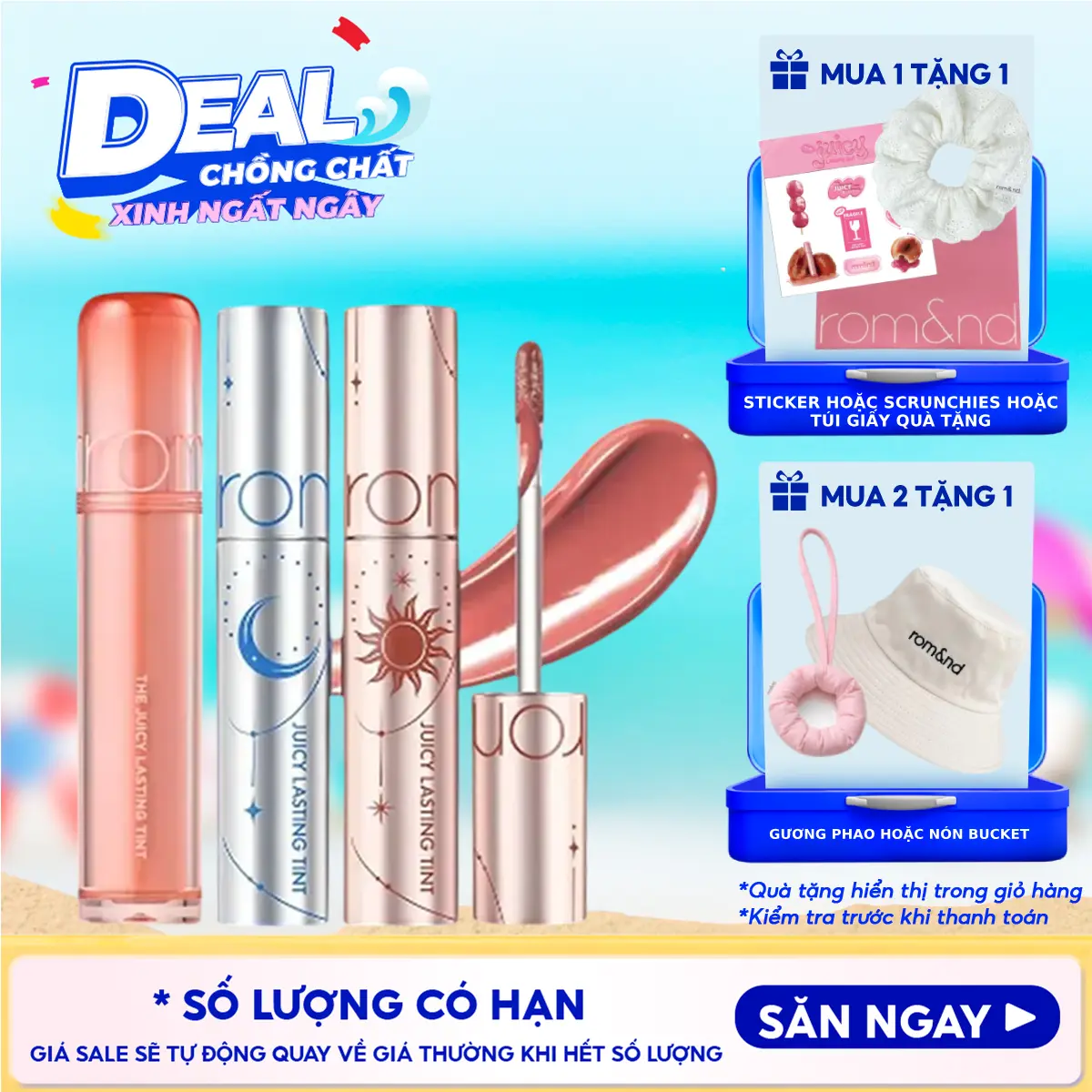 [JUICY LASTING TINT] Son Môi Tint Bóng Trang Điểm Hàn Quốc Romand The Juicy Lasting Tint Cosmetic Mỹ Phẩm Son Tint | Thegioiskinfood tgsf