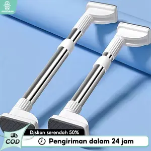 Tiang hordeng STAINLEES 150CM-280CM/ Tiang flexibel/ Penyegakat ruangan/ Pembatas ruangan/TIANG SEKAT RUANG