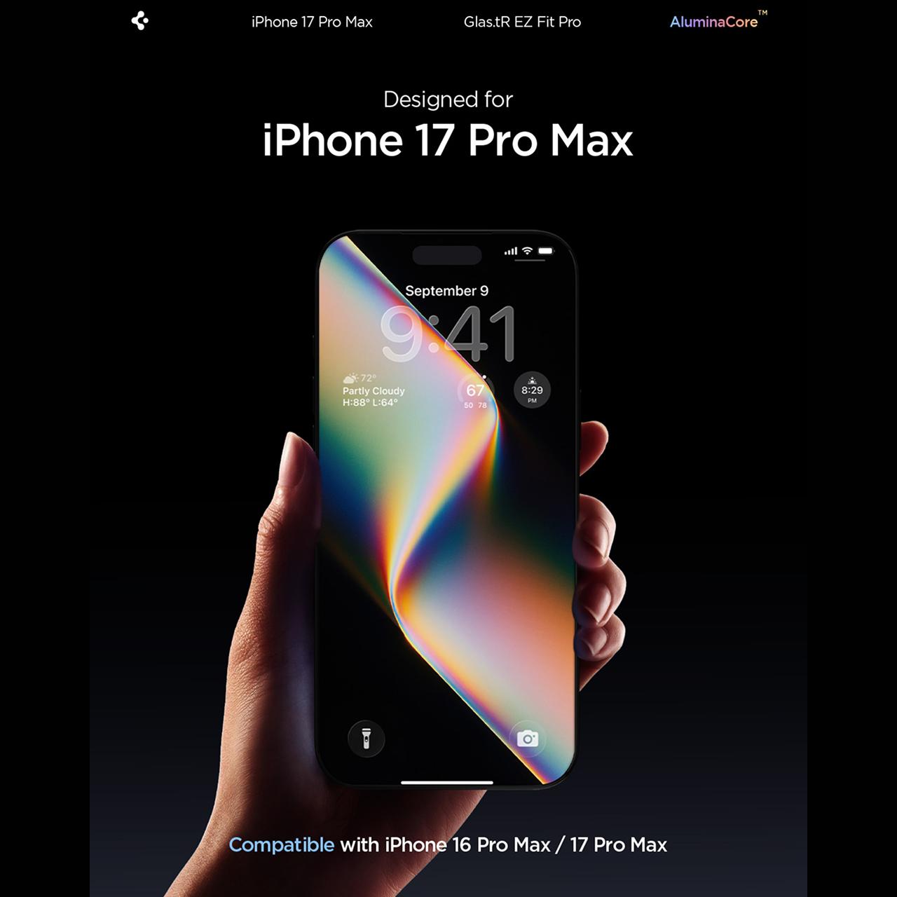 Spigen iPhone Air Tempered Glass with Tray 1 Pack Glas.tR EZ Fit Pro HD - Privacy AGL09871 (Offline SKU)