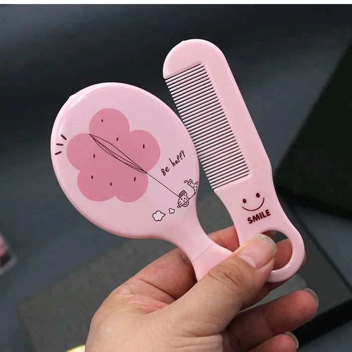 Kaca dan sisir set -  cermin mini set  sisir / kaca gagang kecil / kaca make up Ledi mart 0